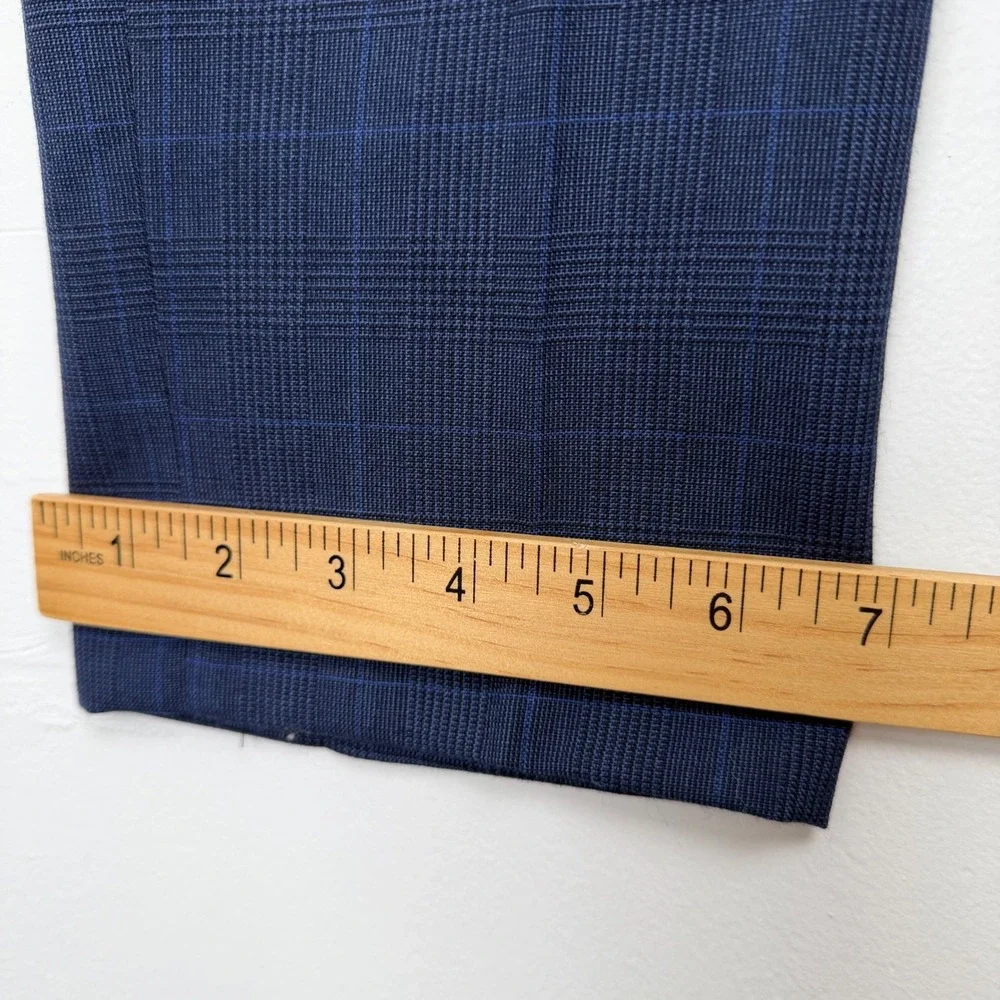Billy Reid 38 X 31 Heirloom Mens Blue Glen Plaid 2-Button Suit USA Made Tailored